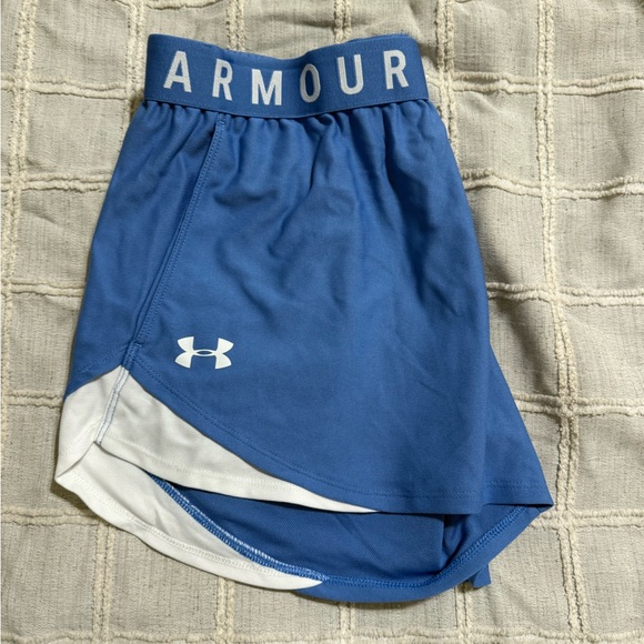 Under Armour Blue and White Performance Shorts - Picture 1 of 2